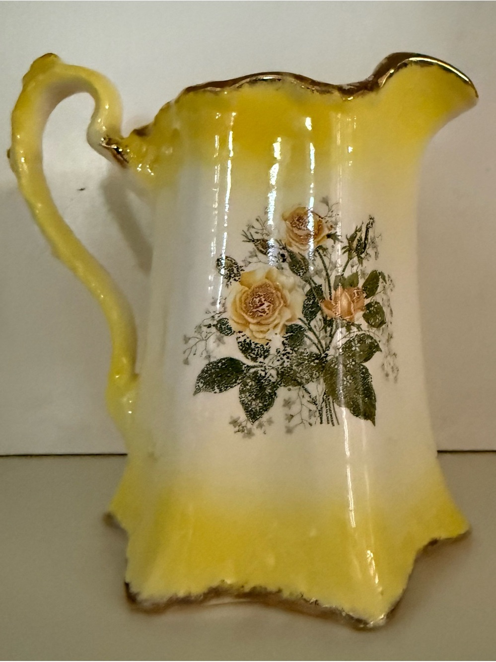 Vintage Victorian Style Ceramic Pitcher Vase
